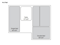Jumping Jack 4x6 Pod Floorplan Image