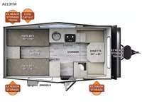 Rockwood Hard Side High Wall Series A213HW Floorplan Image