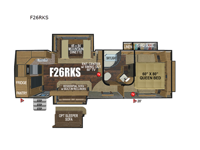 Glacier Peak Titanium Series F26RKS Floorplan Image