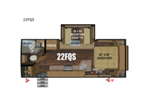 Timber Ridge Titanium Series 22FQS Floorplan Image