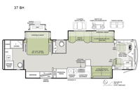 Phaeton 37 BH Floorplan Image