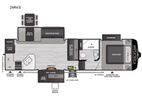 Cougar Half-Ton 29RKS Floorplan Image