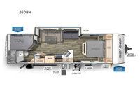 Cherokee Grey Wolf 26DBH Floorplan Image