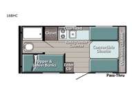 Ameri-Lite Super Lite 16BHC Floorplan Image
