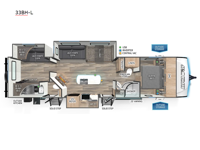 2024 Forest River RV Cherokee Alpha Wolf 33BH-L Floorplan