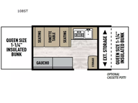 Clipper Camping Trailers 108ST Floorplan Image
