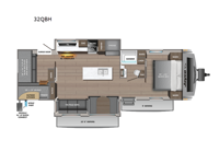 White Hawk 32QBH Floorplan Image