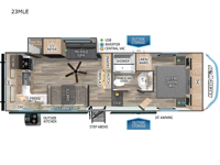 Cherokee Arctic Wolf 23MLE Floorplan Image