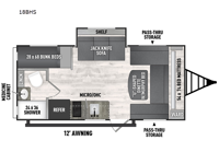 Clipper 18BHS Floorplan Image