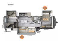 Rockwood Signature 8336BH Floorplan Image