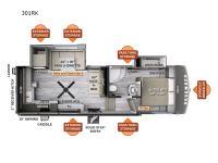 Rockwood Signature 301RK Floorplan Image