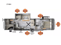 Rockwood Signature 374BH Floorplan Image