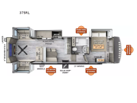 Rockwood Signature 375RL Floorplan