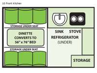 Ranger 10 Front Kitchen Floorplan Image