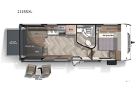 Wildwood X-Lite 211SSXL Floorplan Image