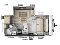 Flagstaff Micro Lite 21DS Floorplan Image