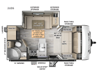 Flagstaff Micro Lite 21DS Floorplan Image