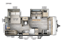 Flagstaff Micro Lite 25FKBS Floorplan Image