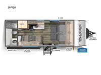 Cherokee Wolf Pup 16FQW Floorplan
