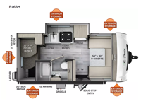 Flagstaff E-Pro E16BH Floorplan Image