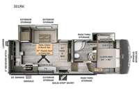 Flagstaff Classic 301RK Floorplan Image