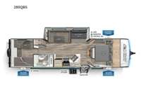 Cherokee Alpha Wolf 280QBS Floorplan Image