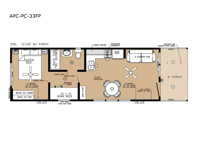 America's Park Cabins Premium Cabin Series APC-PC-33FP Floorplan Image
