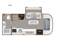 Compass AWD 23TE Floorplan Image