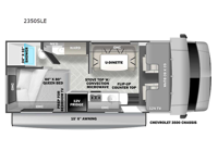 Sunseeker LE 2350SLE Chevy Floorplan Image