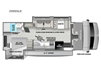Sunseeker LE 2550DSLE Ford Floorplan Image