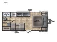 Shasta 18FQ Floorplan Image