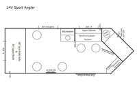 Ice Castle Fish Houses 14V Sport Angler Floorplan Image