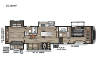 Durango D348BHF Floorplan Image