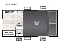 Viking Camping Trailers 9.0 TD Express Floorplan Image