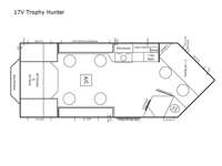 Ice Castle Fish Houses 17V Trophy Hunter Floorplan Image