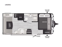 Bullet Crossfire Single Axle 1900RD Floorplan Image