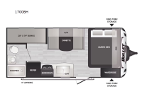 Bullet Crossfire Single Axle 1700BH Floorplan Image