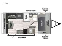 Clipper 4K Series 18RL Floorplan Image