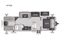Bullet Crossfire Double Axle 2870QB Floorplan