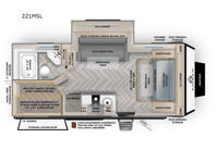 Overland Series 221MSL Floorplan