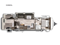 Kodiak Ultra-Lite 332BHSL Floorplan Image