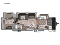 Aspen Trail 3400BHS Floorplan