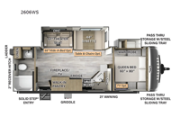 Rockwood Ultra Lite 2606WS Floorplan Image