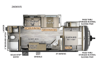 Rockwood Ultra Lite 2606WS Floorplan