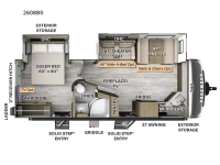 Rockwood Ultra Lite 2608BS Floorplan