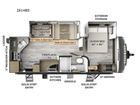 Rockwood Ultra Lite 2614BS Floorplan