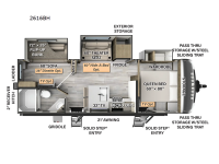 Rockwood Ultra Lite 2616BH Floorplan