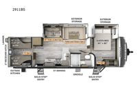 Rockwood Ultra Lite 2911BS Floorplan Image