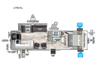 Wildwood Heritage Glen Hyper-Lyte 27RKHL Floorplan Image