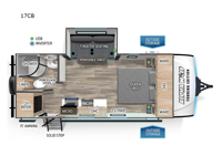 Alpha Wolf Touring Edition 17CB Floorplan Image